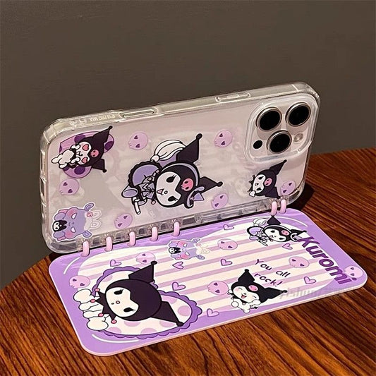 本型スマホケース クロミ 手帳型スマホケース キャラクターの柔らかい 折りたたみ式 ノート型 スマホケース iPhone に対応