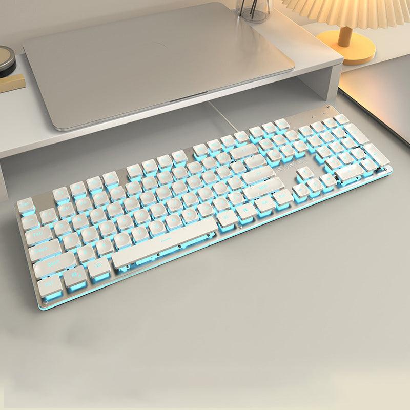 有線 透明 ゲーミングキーボードマウスセット| USB接続 ライト静音 滑り止め 高さ調整可能 茶軸 - BicMart