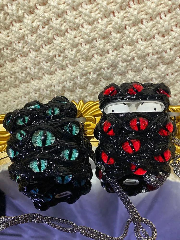 イヤホン保護カバー   超大人気   全9種 悪魔の目  デザイン イヤホンケース