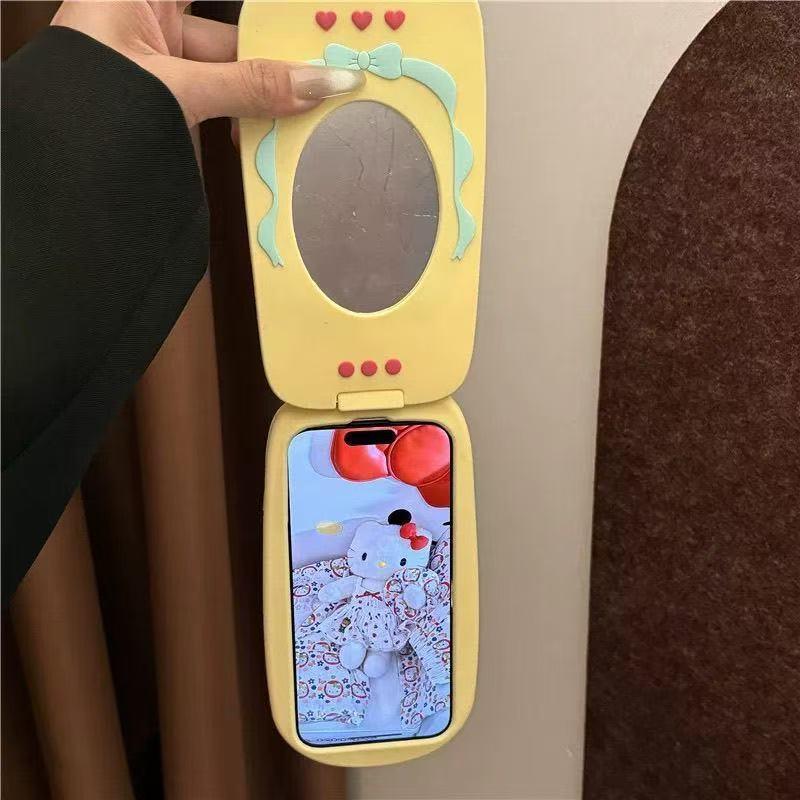 本型スマホケース キャラクターの柔らかい 折りたたみ式 ノート型 スマホケース  iPhone に対応