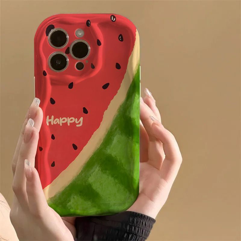 スマホケース  スイカの爽やかな夏をいつでも手元に!  耐衝撃・防振性能に優れ、高級感あふれるスマホケースで、iPhone に対応