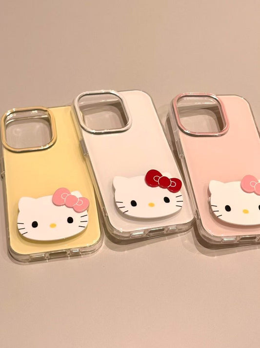 スマホケース  ハローキティ フォールダブルスタンドスマホケース!  耐衝撃・防振性能に優れ、高級感あふれるスマホケースで、iPhone に対応