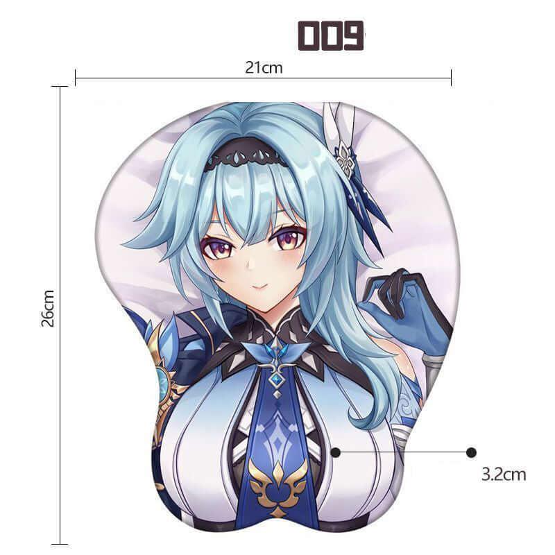 原神シリーズの立体 3D シリコンキーボード手首 サポート&マウスパッド - BicMart