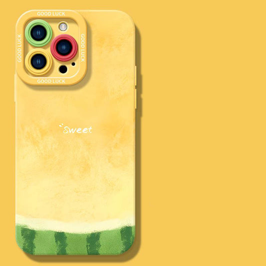 スマホケース  夏の定番フルーツスイカテーマ、  耐衝撃・防振性能に優れ、高級感あふれるスマホケースで、iPhone に対応