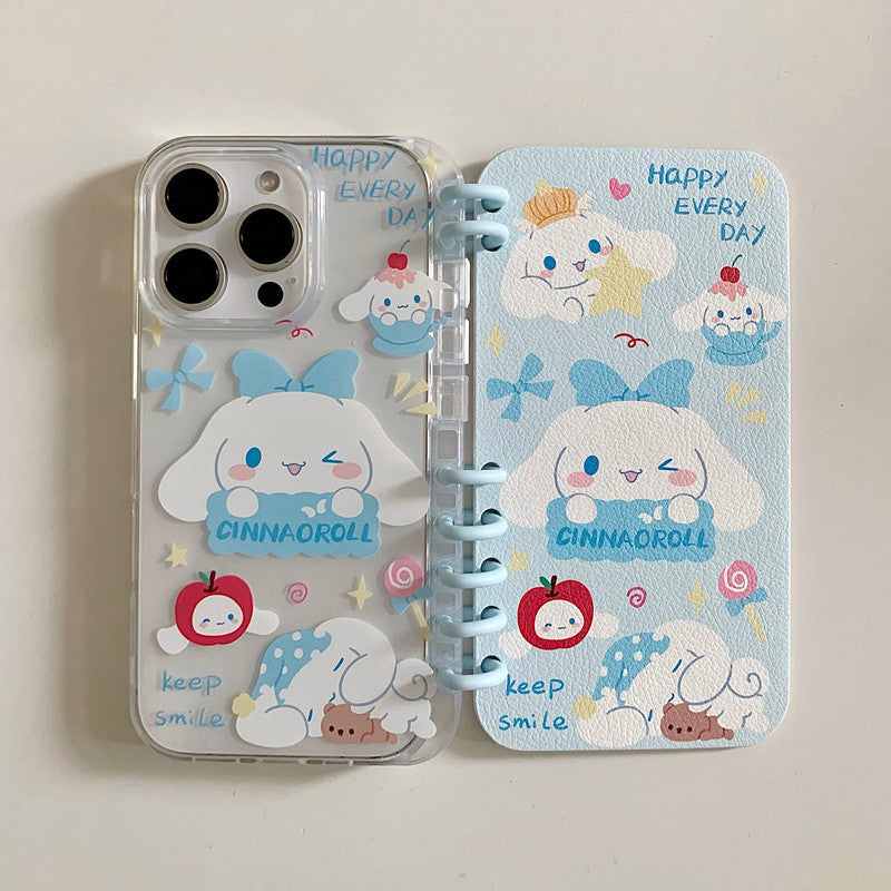 本型スマホケース ハローキティ デザイン  手帳型スマホケース キャラクターの柔らかい 折りたたみ式 ノート型 スマホケース iPhone に対応