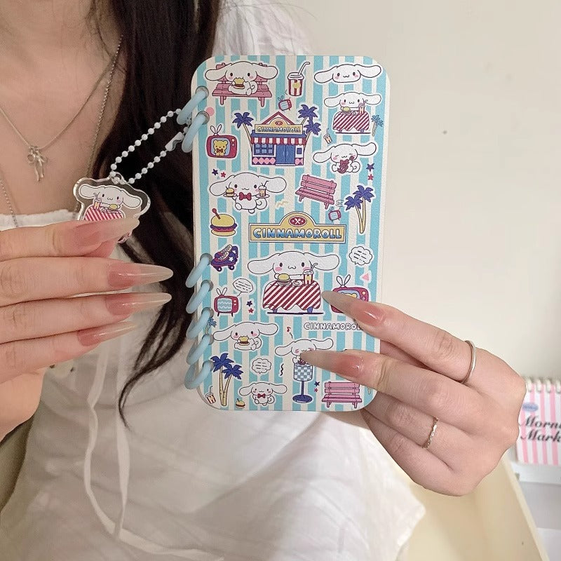 本型スマホケース ハローキティ テーマ 手帳型スマホケース キャラクターの柔らかい 折りたたみ式 ノート型 スマホケース iPhone に対応
