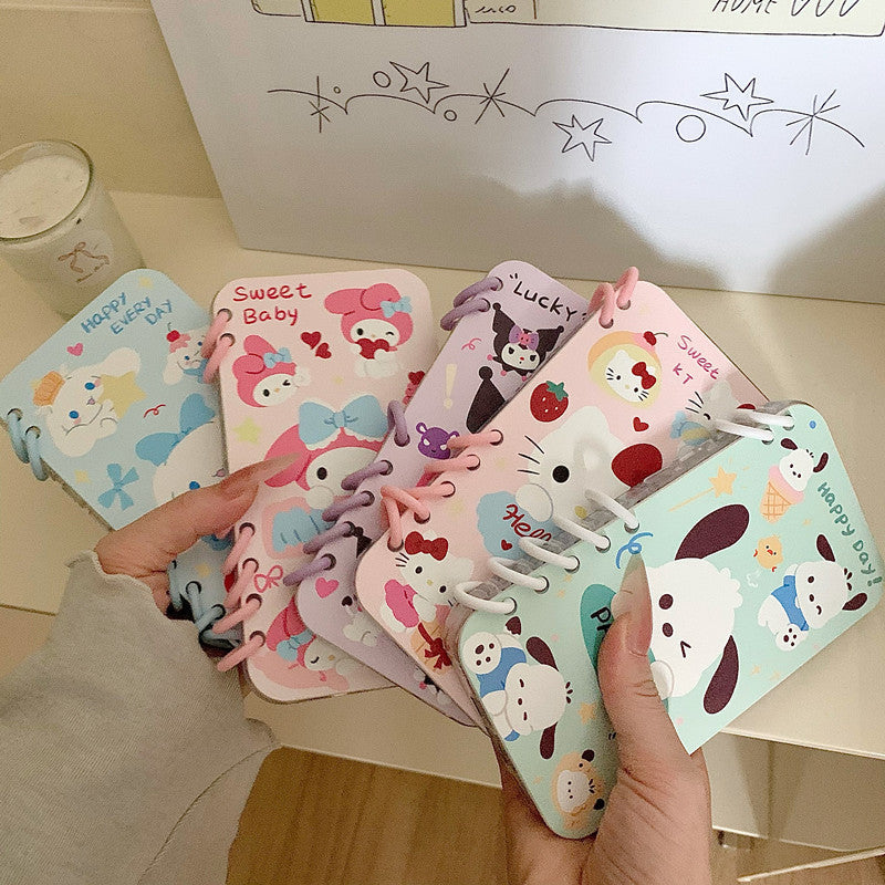 本型スマホケース ハローキティ デザイン  手帳型スマホケース キャラクターの柔らかい 折りたたみ式 ノート型 スマホケース iPhone に対応