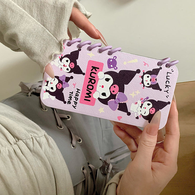 本型スマホケース ハローキティ デザイン  手帳型スマホケース キャラクターの柔らかい 折りたたみ式 ノート型 スマホケース iPhone に対応