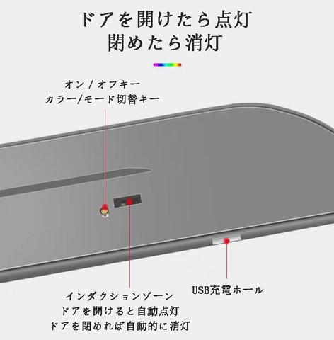 カー用品 車飾り物 【七彩流光】車載用アンビエントライト フロントドア リヤドア ライト 車のドアシル ワイヤレスセンサーLEDライト - アップグレード