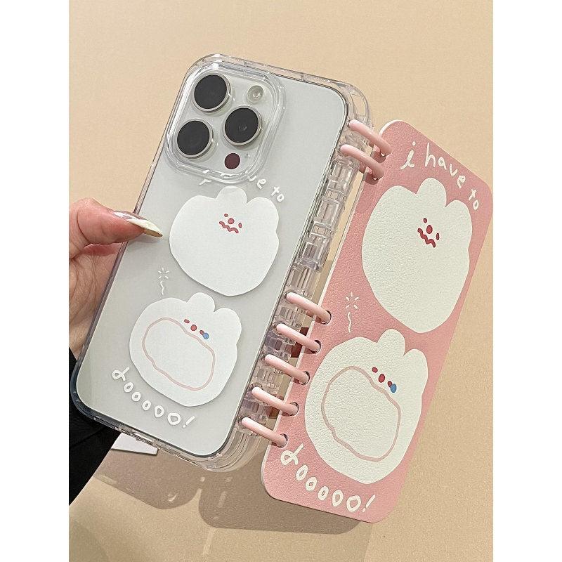 本型スマホケース   手帳型スマホケース  キャラクターの柔らかい 折りたたみ式 ノート型 スマホケース  iPhone に対応