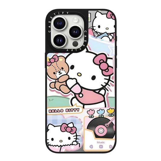 スマホケース  ハローキティのぬいぐるみテーマ  耐衝撃・防振性能に優れ、高級感あふれるスマホケースで、iPhone に対応