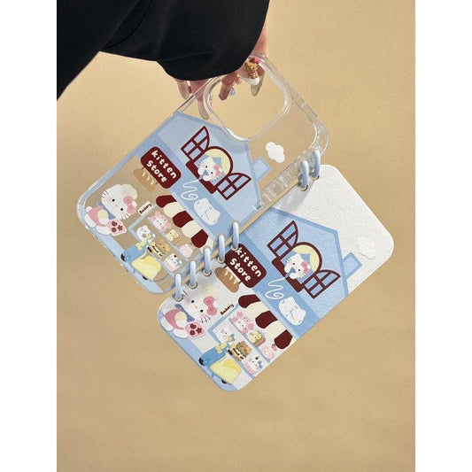 本型スマホケース  ハローキティテーマ 手帳型スマホケース  キャラクターの柔らかい 折りたたみ式 ノート型 スマホケース  iPhone に対応