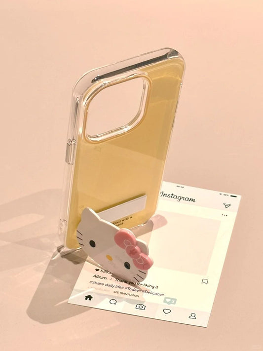 スマホケース  ハローキティ フォールダブルスタンドスマホケース!  耐衝撃・防振性能に優れ、高級感あふれるスマホケースで、iPhone に対応