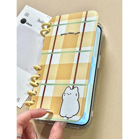 本型スマホケース 可愛いテーマ 手帳型スマホケース キャラクターの柔らかい 折りたたみ式 ノート型 スマホケース  iPhone に対応