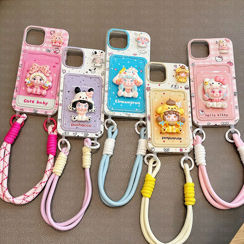 スマホケース  可愛らしさと実用性がマッチしたカードケース付きスマホケース!  耐衝撃・防振性能に優れ、高級感あふれるスマホケースで、iPhone に対応