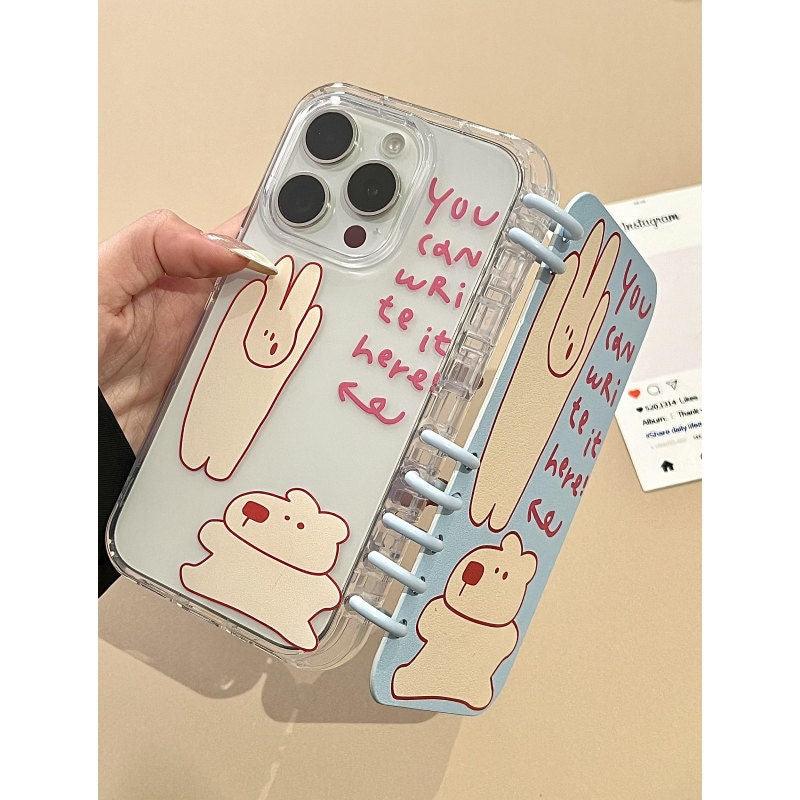 本型スマホケース   手帳型スマホケース  キャラクターの柔らかい 折りたたみ式 ノート型 スマホケース  iPhone に対応