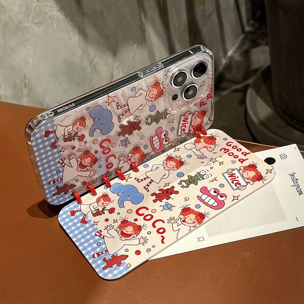 本型スマホケース cocoテーマ 手帳型スマホケース キャラクターの柔らかい 折りたたみ式 ノート型 スマホケース  iPhone に対応