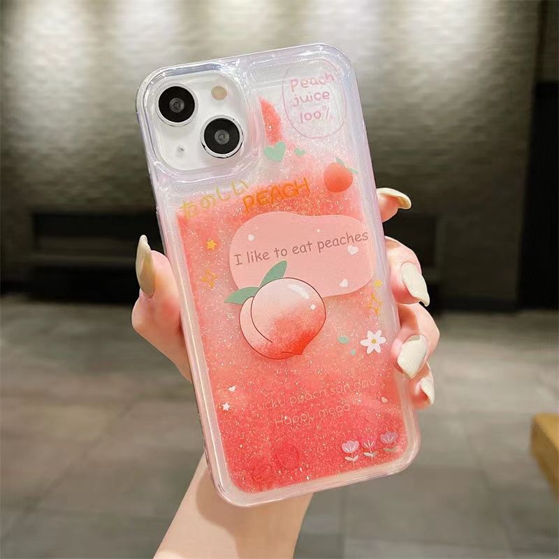 スマホケース  魅力的な流砂ミツバチと流砂レモンをテーマ、  耐衝撃・防振性能に優れ、高級感あふれるスマホケースで、iPhone に対応