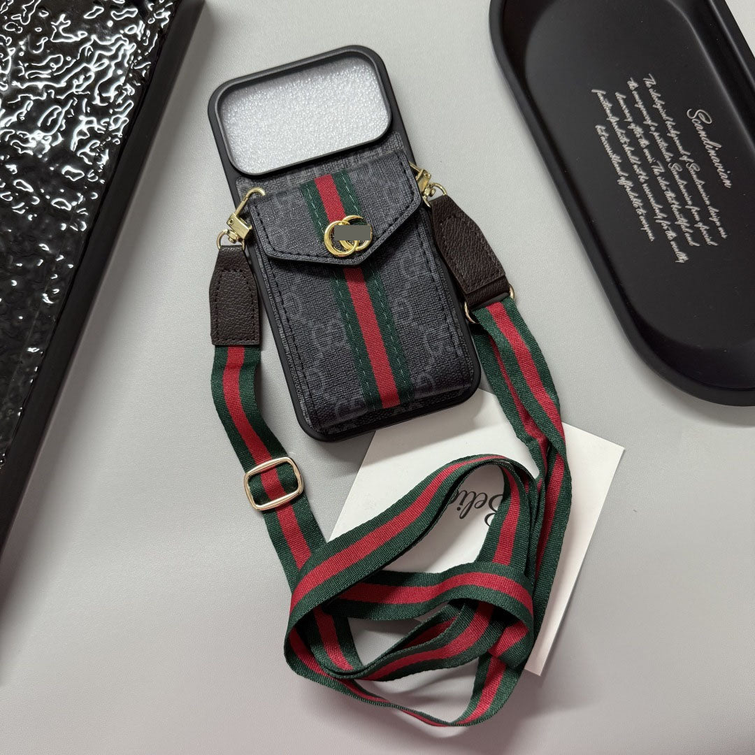 #405 スマホケース カードホルダー付き ストラップ付き 耐衝撃・防振性能に優れ、iPhoneに対応