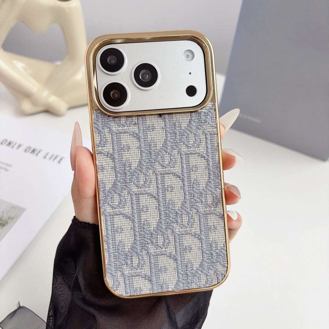 #213 スマホケース デニムテーマ メッキ加工 耐衝撃・防振性能に優れ、iPhone に対応