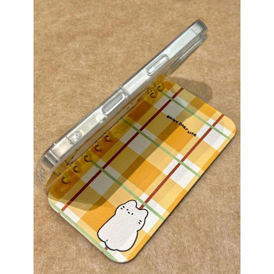 本型スマホケース 可愛いテーマ 手帳型スマホケース キャラクターの柔らかい 折りたたみ式 ノート型 スマホケース  iPhone に対応