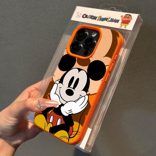 スマホケース  ミッキーシリーズ  耐衝撃・防振性能に優れ、高級感あふれるスマホケースで、iPhone に対応
