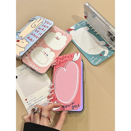 本型スマホケース   手帳型スマホケース  キャラクターの柔らかい 折りたたみ式 ノート型 スマホケース  iPhone に対応