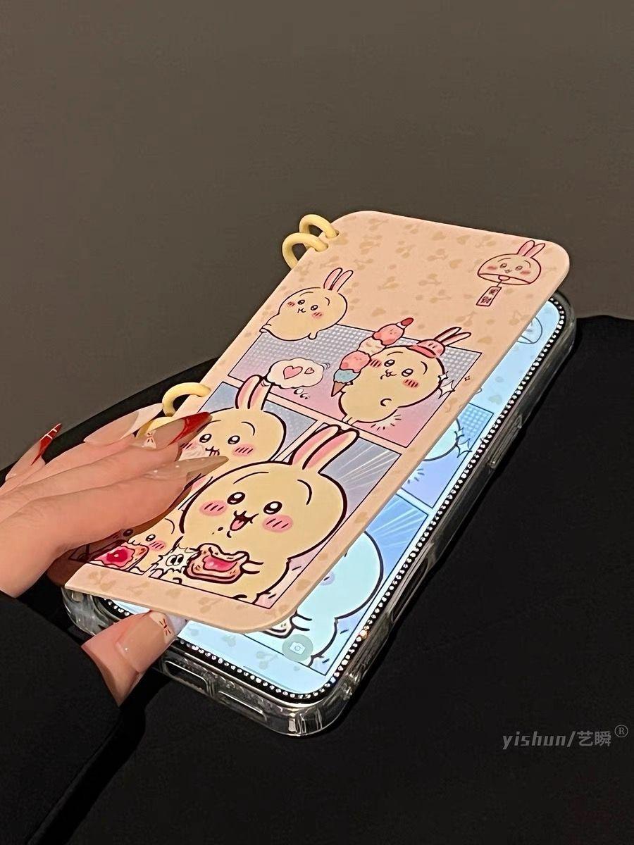 本型スマホケース 可愛いテーマ 手帳型スマホケース キャラクターの柔らかい 折りたたみ式 ノート型 スマホケース  iPhone に対応