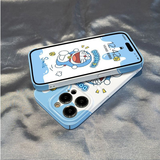 スマホケース  幸せなドラえもんテーマ、  耐衝撃・防振性能に優れ、高級感あふれるスマホケースで、iPhone に対応