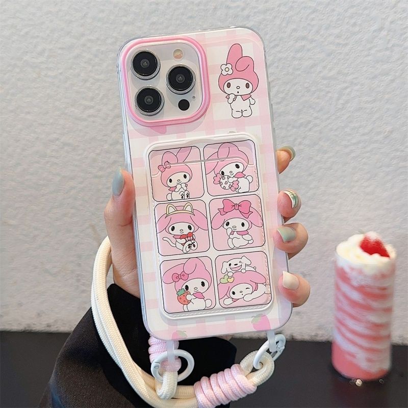 スマホケース メロディーとシナモロールかわいいパズルテーマのスマホケース 耐衝撃・防振性能に優れ、高級感あふれるスマホケースで、iPhone に対応
