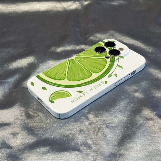 スマホケース  爽やかなライムをテーマ、  耐衝撃・防振性能に優れ、高級感あふれるスマホケースで、iPhone に対応