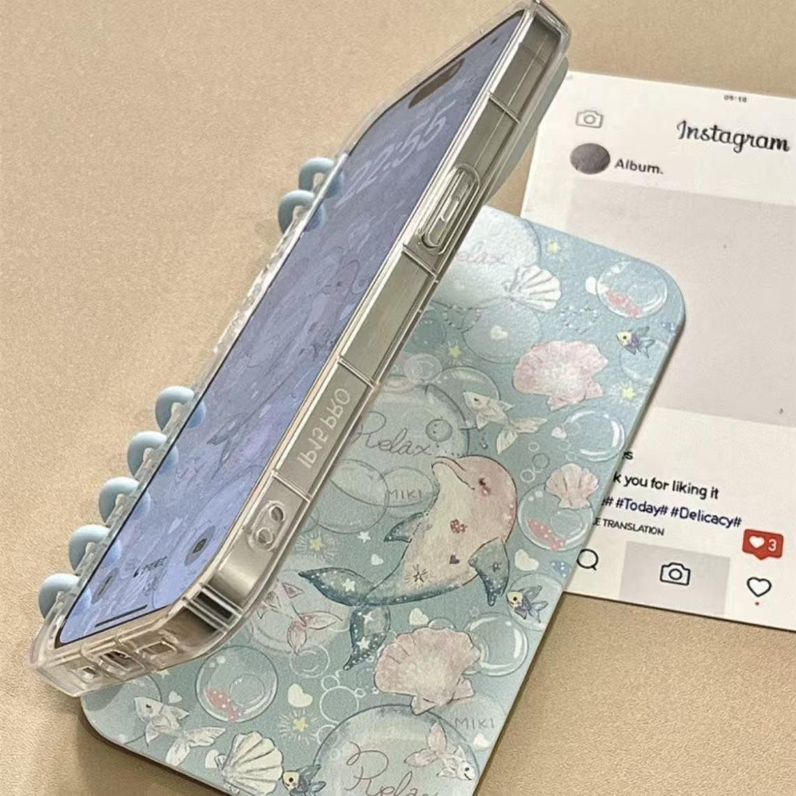 本型スマホケース 可愛いテーマ 手帳型スマホケース キャラクターの柔らかい 折りたたみ式 ノート型 スマホケース  iPhone に対応