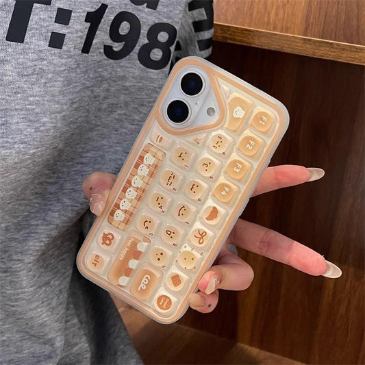 スマホケース  キーボード型スマホケース  キャラクターの柔らかい  スマホケース  iPhone に対応