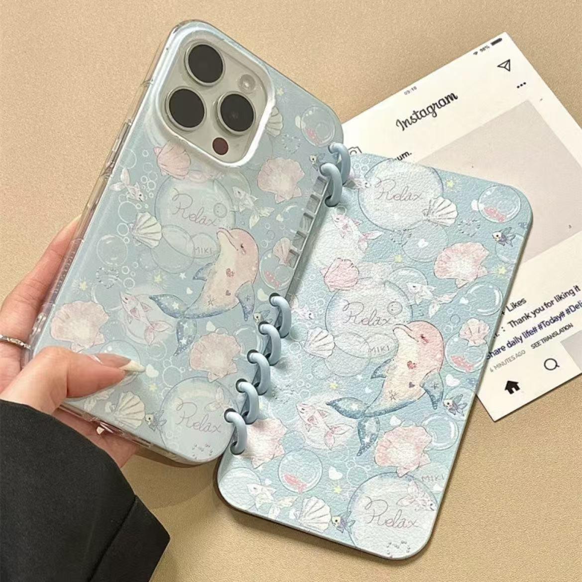 本型スマホケース 可愛いテーマ 手帳型スマホケース キャラクターの柔らかい 折りたたみ式 ノート型 スマホケース  iPhone に対応