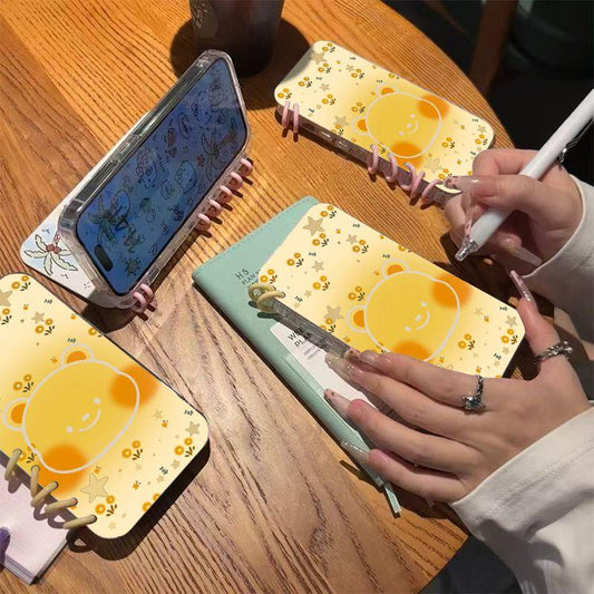 本型スマホケース 可愛いテーマ 手帳型スマホケース キャラクターの柔らかい 折りたたみ式 ノート型 スマホケース  iPhone に対応