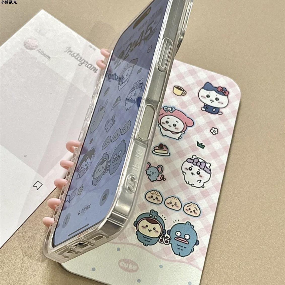 本型スマホケース  クロミテーマ 手帳型スマホケース  キャラクターの柔らかい 折りたたみ式 ノート型 スマホケース  iPhone に対応