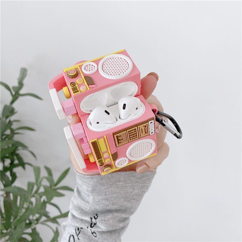 イヤホン保護カバー   超大人気  ピンクのラジオ  デザイン イヤホンケース