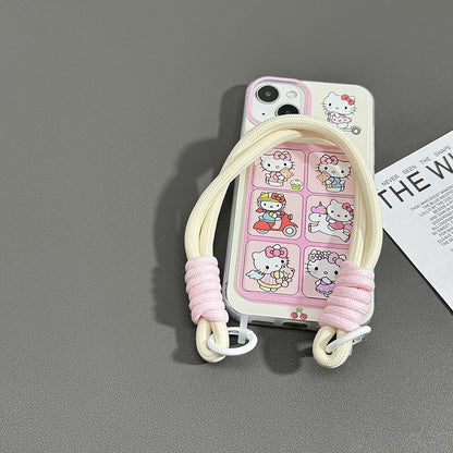スマホケース  可愛らしいハローキティをメインデザインしたスマホケースが登場！  耐衝撃・防振性能に優れ、高級感あふれるスマホケースで、iPhone に対応