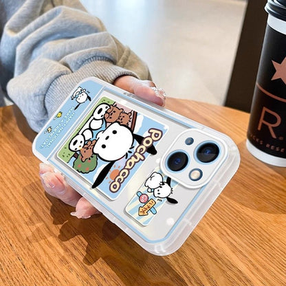 スマホケース  インスタ風で大人気のクロミとパチリーテーマ  耐衝撃・防振性能に優れ、高級感あふれるスマホケースで、iPhone に対応