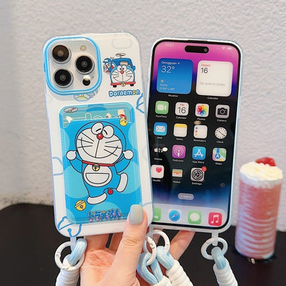 スマホケース  人気キャラ「ドラえもん」をデザインした可愛らしいスマホケース！  耐衝撃・防振性能に優れ、高級感あふれるスマホケースで、iPhone に対応