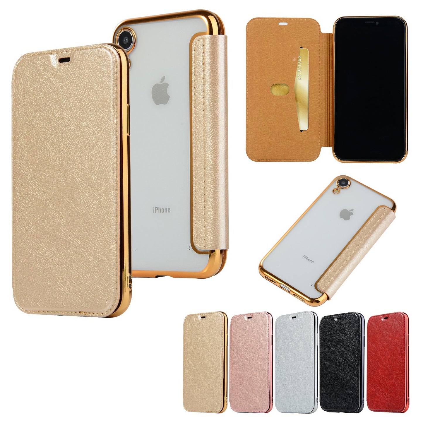 手帳型スマホケース 超薄型の TPU 素材  機能性と美しさを両立したこのスマホケース！  耐衝撃・防振性能に優れ、高級感あふれるスマホケースで、iPhone に対応