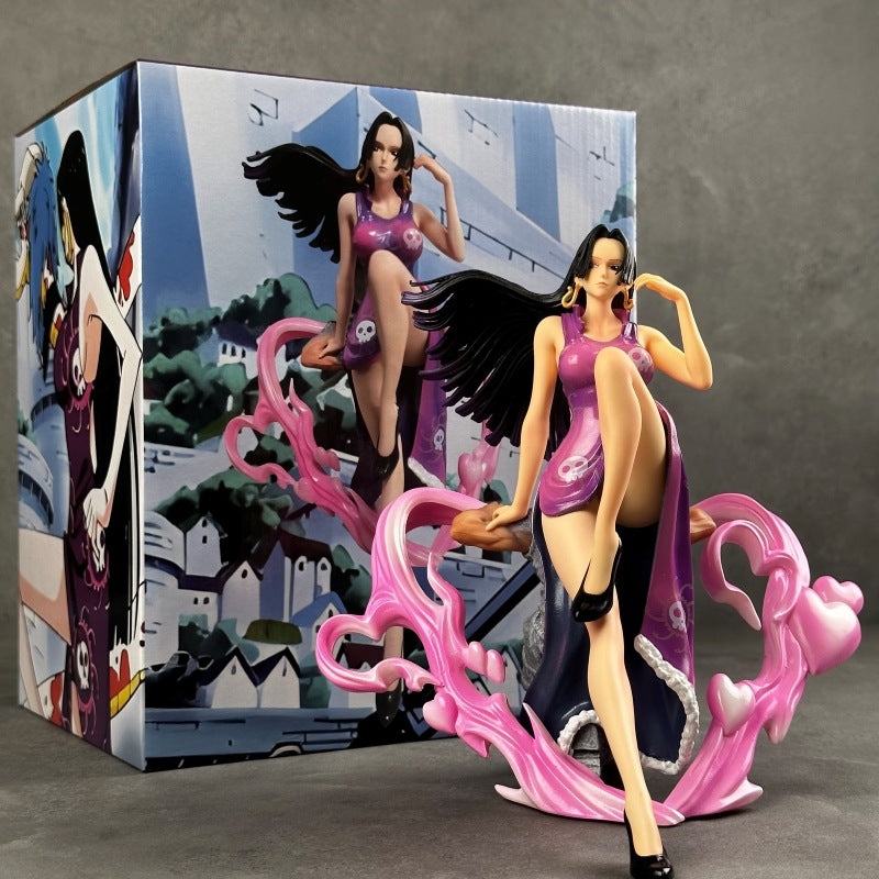 One Piece Series Figure Sitting Hancock Full Paint Electroplating Piano Bake Finish Figure Model