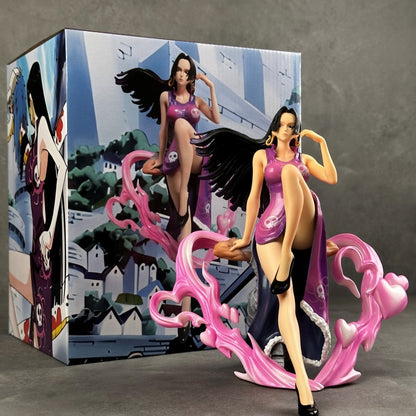 One Piece Series Figure Sitting Hancock Full Paint Electroplating Piano Bake Finish Figure Model