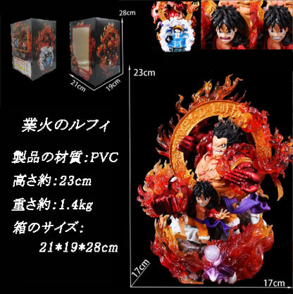 One Piece Series Figure Luffy of the Flames Four Emperors Straw Hat Luffy Figure Object (Limited)