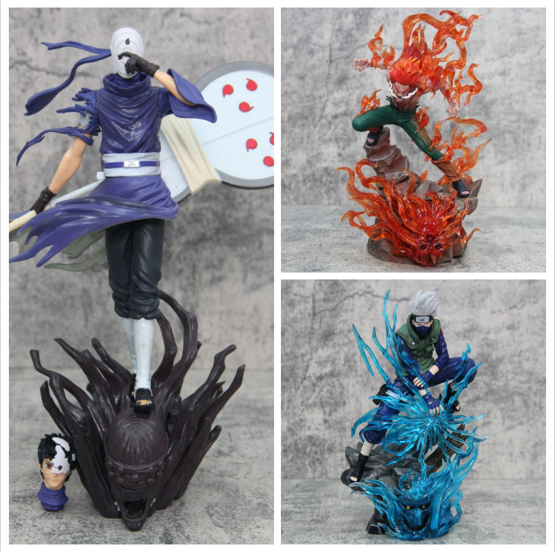 "NARUTO" series figures Ten Years and a Hundred Ninjas Kakashi, Might Guy, Yagai, Uchiha Itachi anime figure models