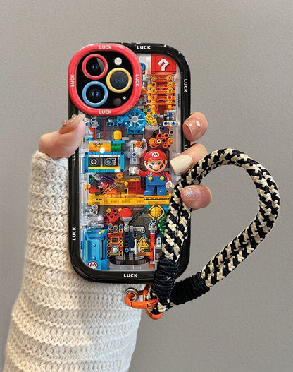 LEGO Mario Luxury Drawstring Smartphone Case Compatible with iPhone