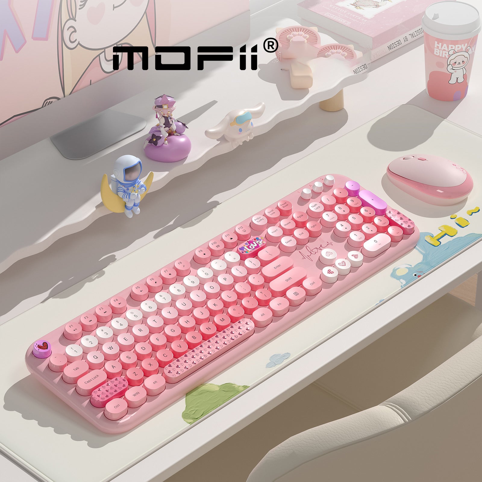 MOFII LOVELY 無線 マウスとキーボードセット - BicMart