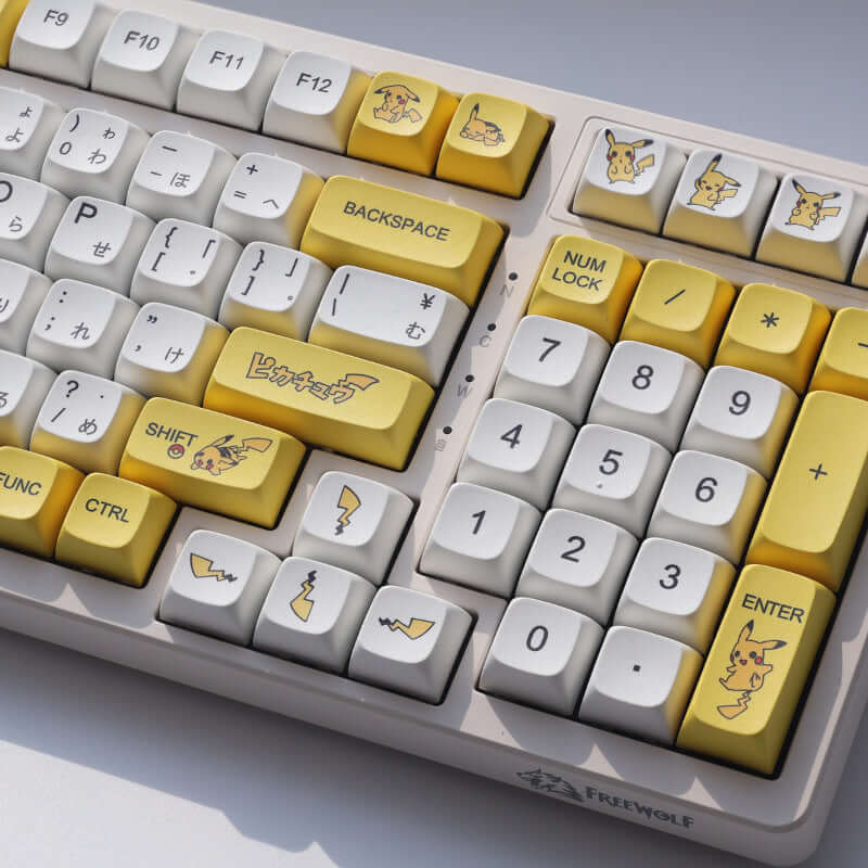 ピカチュウテーマ XDA 高さの PBT サブリメーション機械キーボードキーキャップ - BicMart