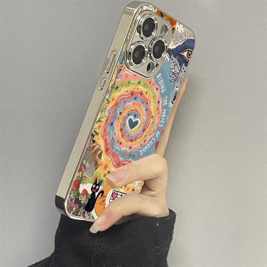 Love swirl design, full coverage, shockproof, luxurious smartphone case for iPhone