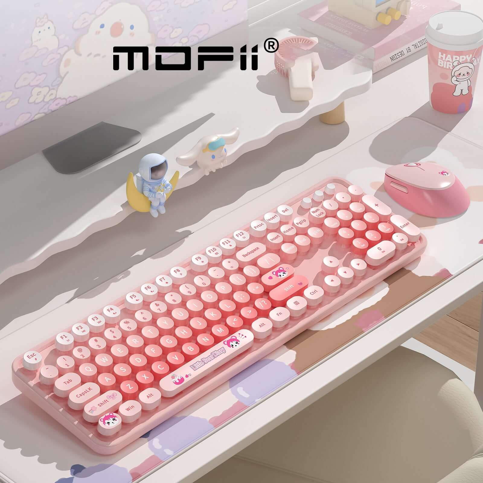 MOFII Sweet 混彩 無線 マウスとキーボード セット - BicMart